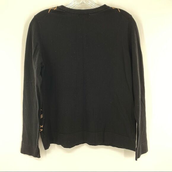 CHARTER CLUB Black Sequin Button front Cardigan - Picture 2 of 8